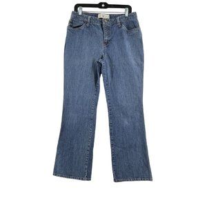 Izod Jeans Modern Fit Boot Cut Hi-Rise Size 12 Women's Denim Flap Pockets